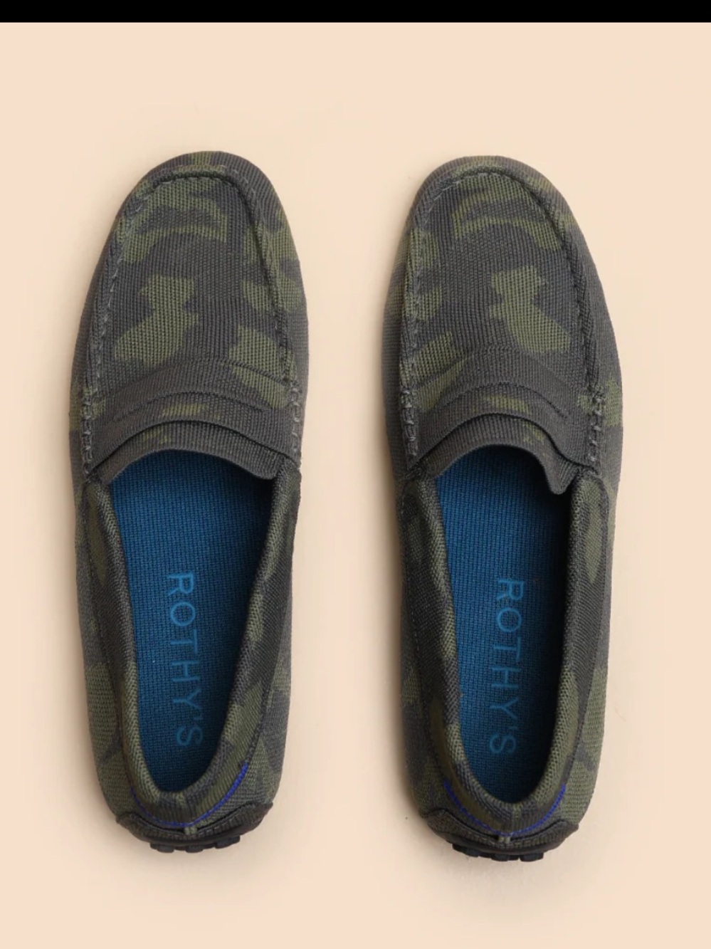 NWOT Rothy’s The Driving Loafer in Forest Camo size 8